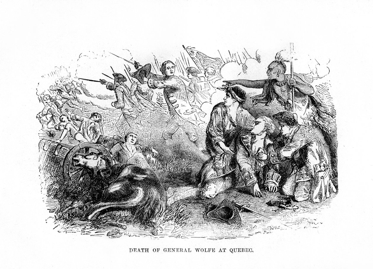 A morte do general Wolfe em Quebec, 1759, 1872 de Unbekannt