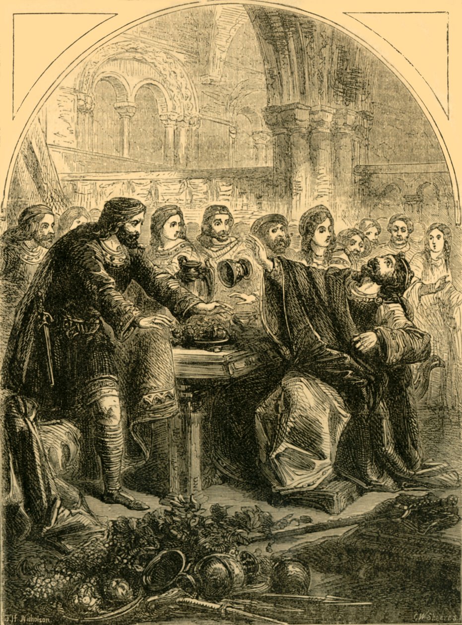 A morte de Hardicanute, c1890. de Unbekannt
