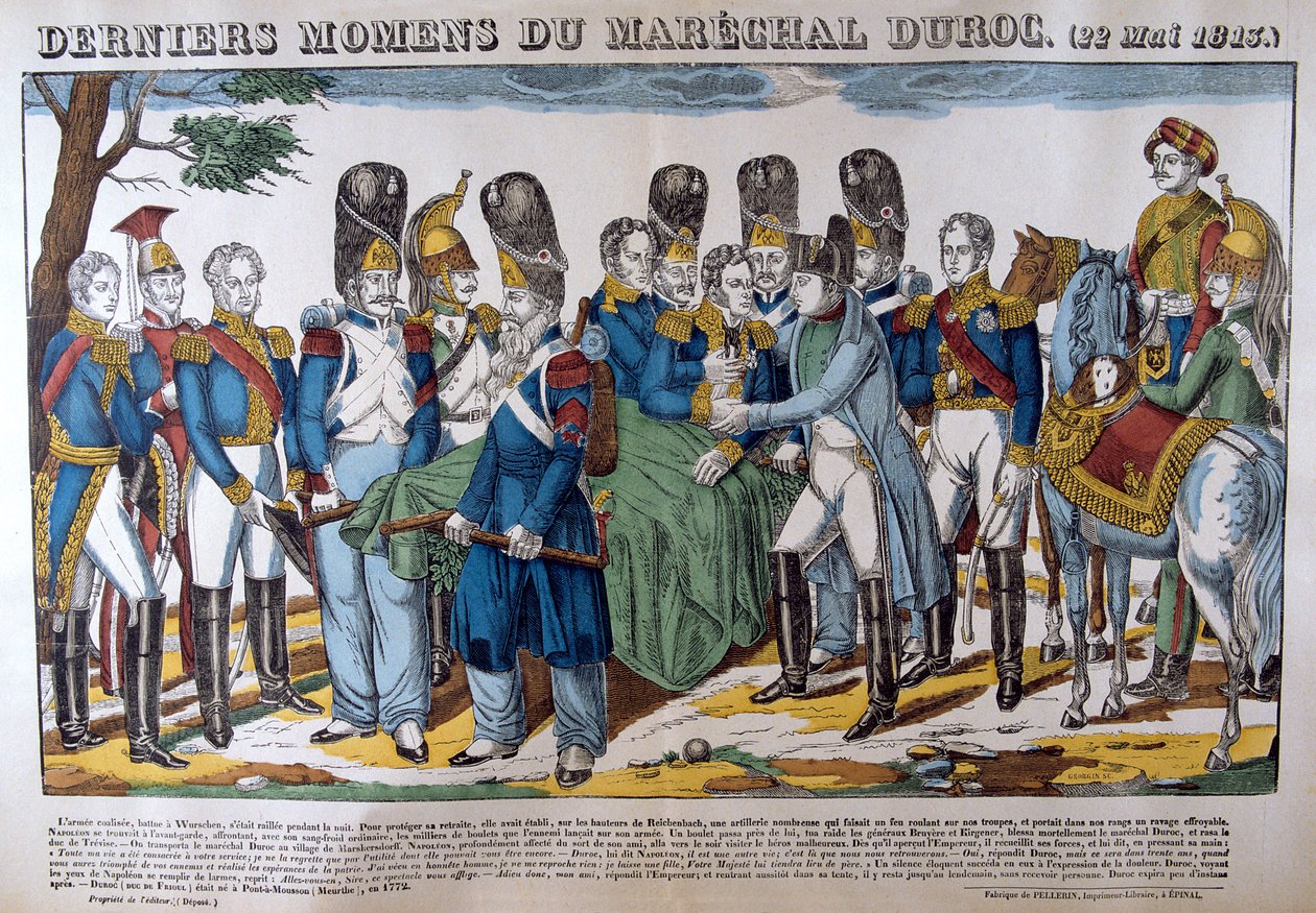 A morte do marechal Duroc, 22 de maio de 1813, século XIX de Unbekannt