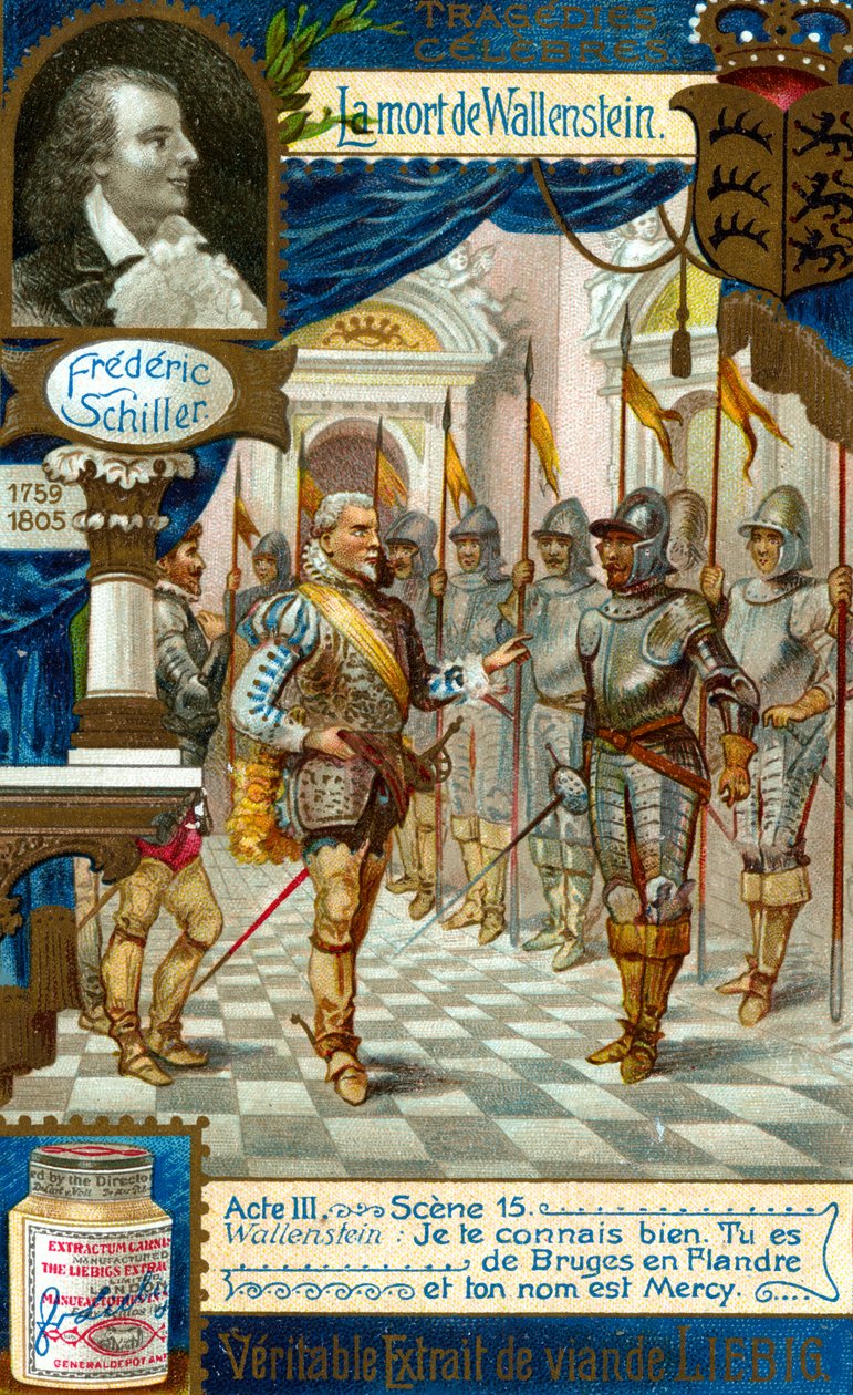 A morte de Wallenstein por Friedrich Schiller 1759-1809, c1900 de Unbekannt
