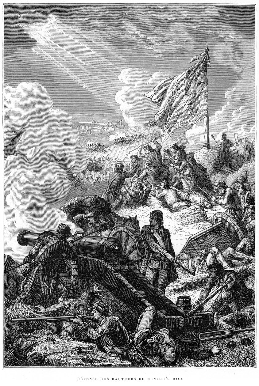 A defesa de Bunker Hill, 1775 de Unbekannt