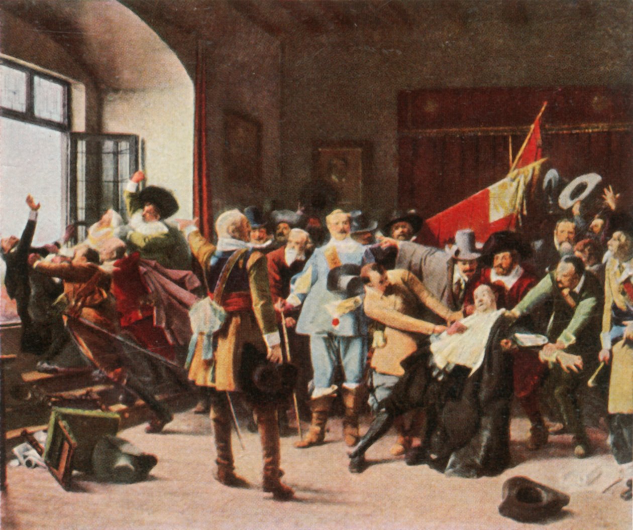 A Defenestration de Praga, 23 de maio de 1618, 1936. de Unbekannt