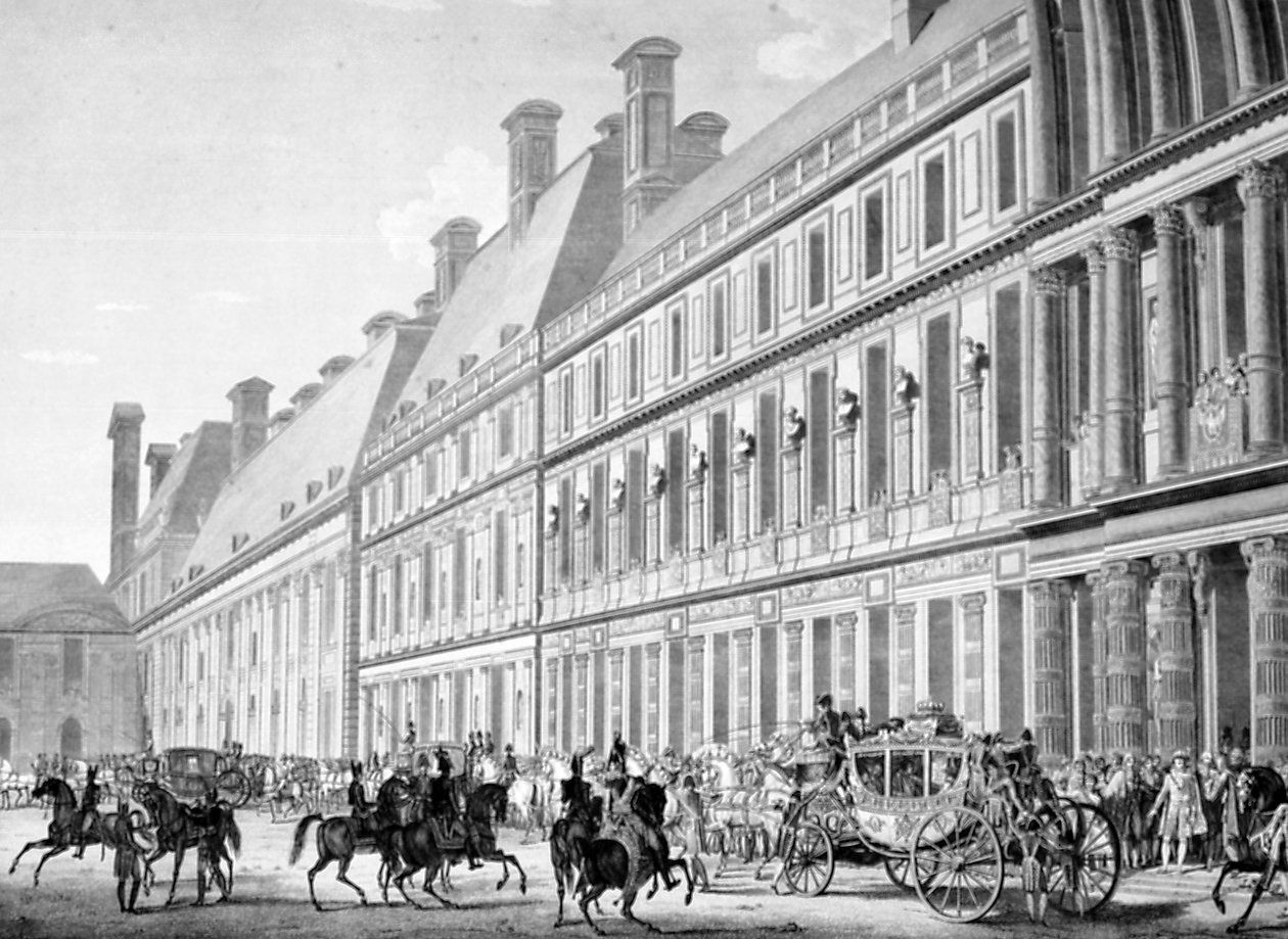 A partida do Palácio das Tulherias, 2 de dezembro de 1804, século XIX de Unbekannt