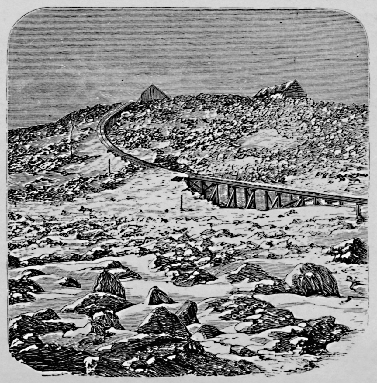 A Casa Depot e Summit, Mount Washington, 1883 de Unbekannt