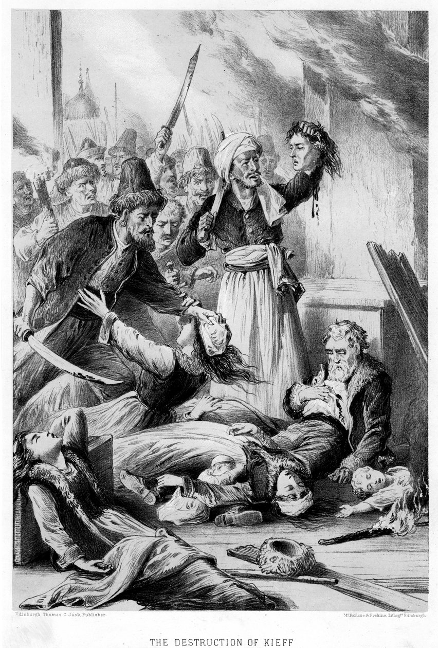 A destruição de Kieff, século c19 de Unbekannt
