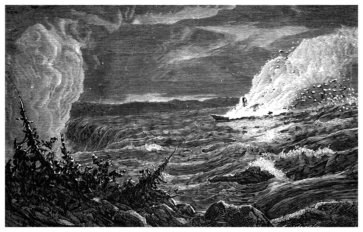 A destruição da Caroline, 1837, c1860 de Unbekannt