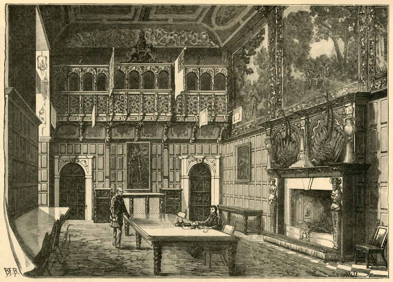 A sala de jantar, Hatfield, 1898. de Unbekannt