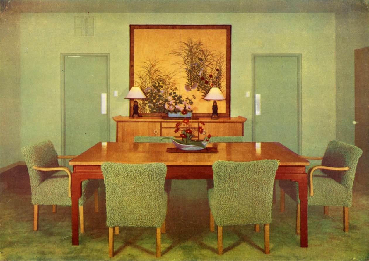 A sala de jantar - Paul T. Frankl, Beverly Hills, Califórnia, 1941 de Unbekannt