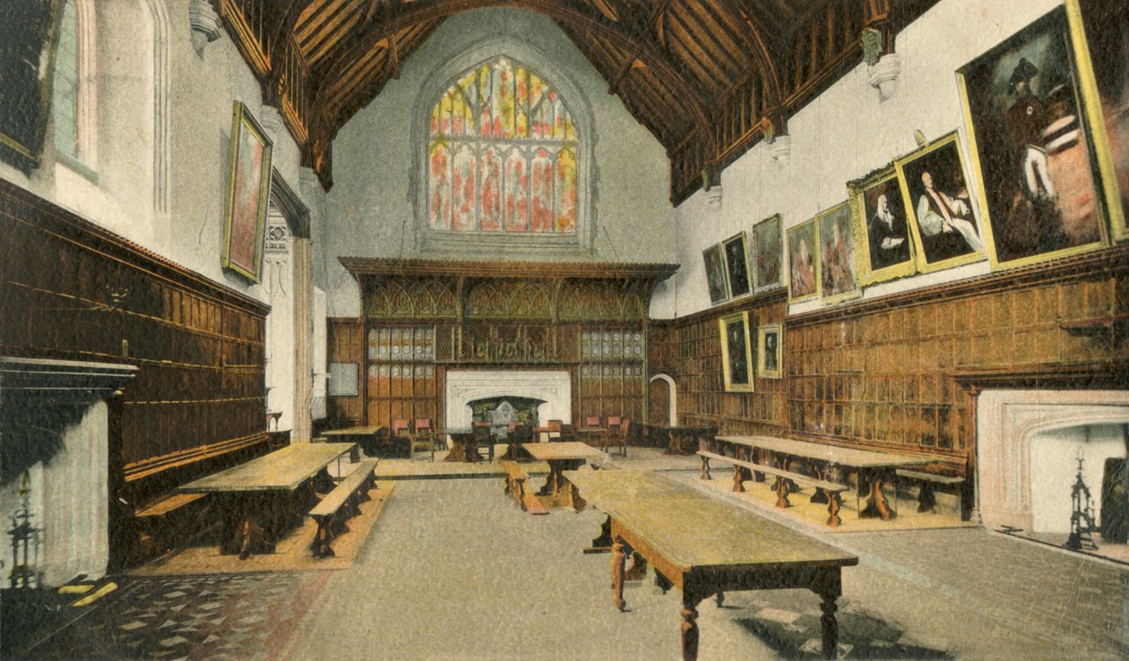 A sala de jantar, Eton College, 1910. de Unbekannt