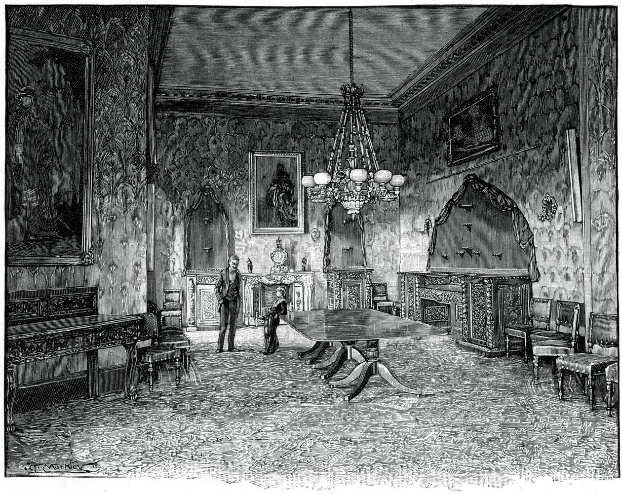 The Dining Room, Kilkenny House, Irlanda, século c19 de Unbekannt