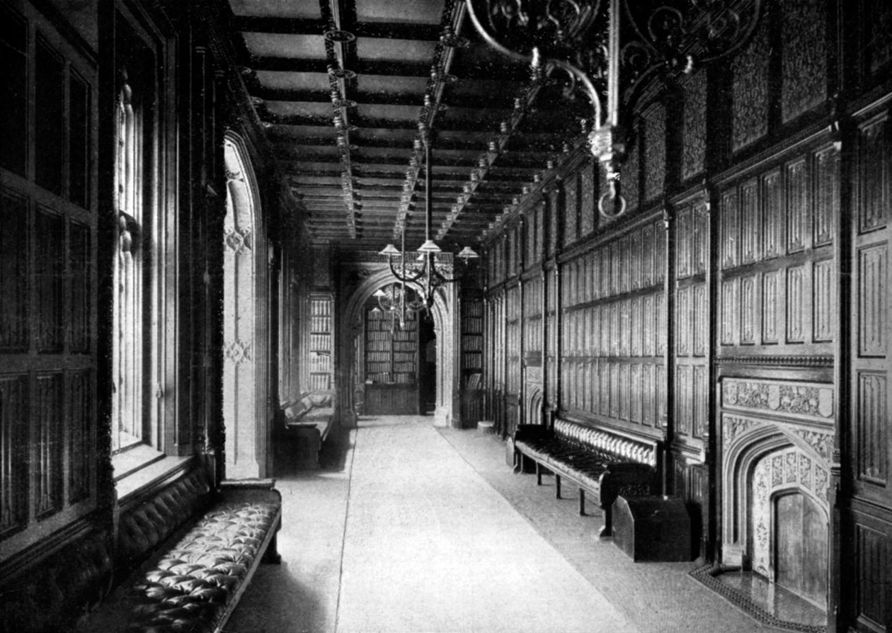 O lobby da divisão, Câmara dos Comuns, Westminster, Londres, 1926 de Unbekannt