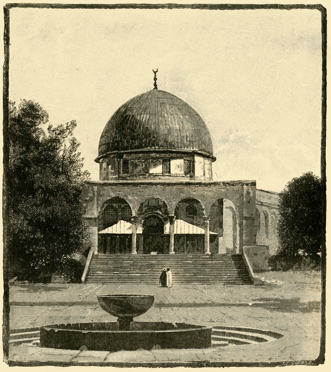 A cúpula da rocha, Jerusalém, 1890. de Unbekannt