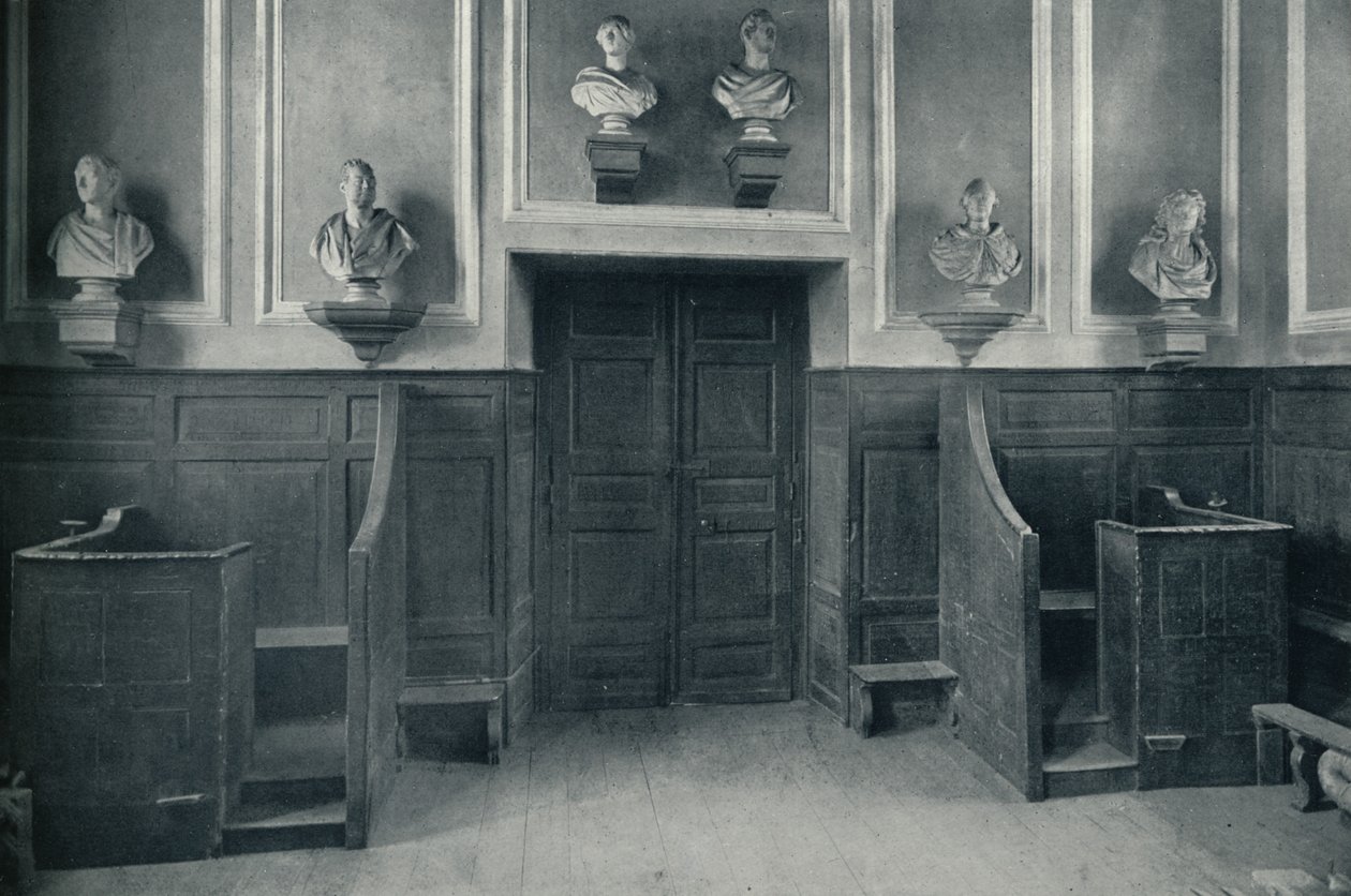 A porta da escola superior para as escadas da capela, 1926 de Unbekannt
