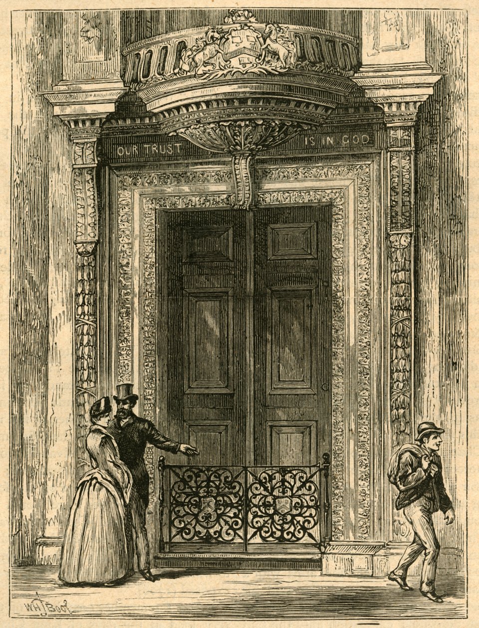 A porta do Saddlers Hall, 1897. de Unbekannt