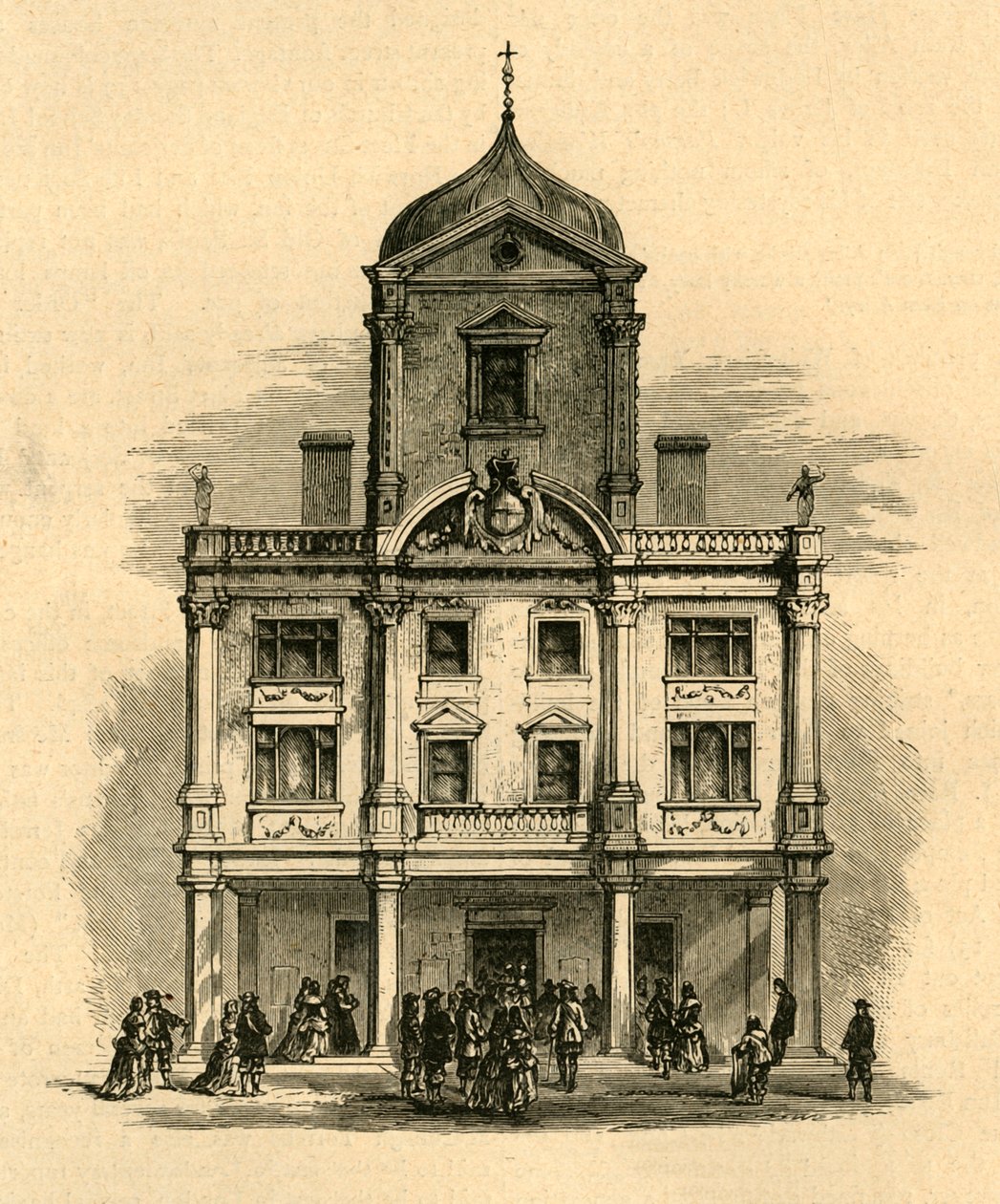 O teatro de Dorset Gardens, Whitefriars, 1897. de Unbekannt