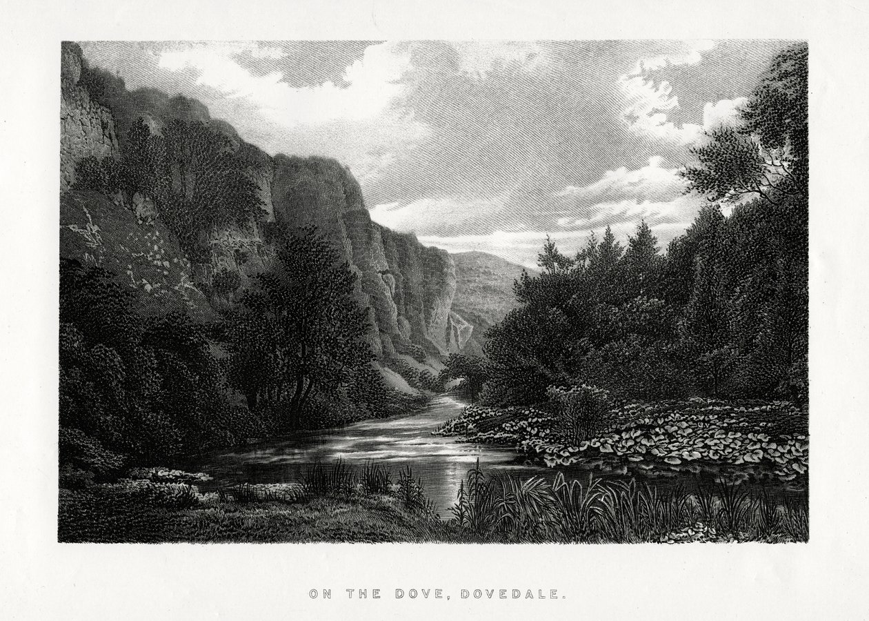 A pomba, Dovedale, Derbyshire, 1896 de Unbekannt