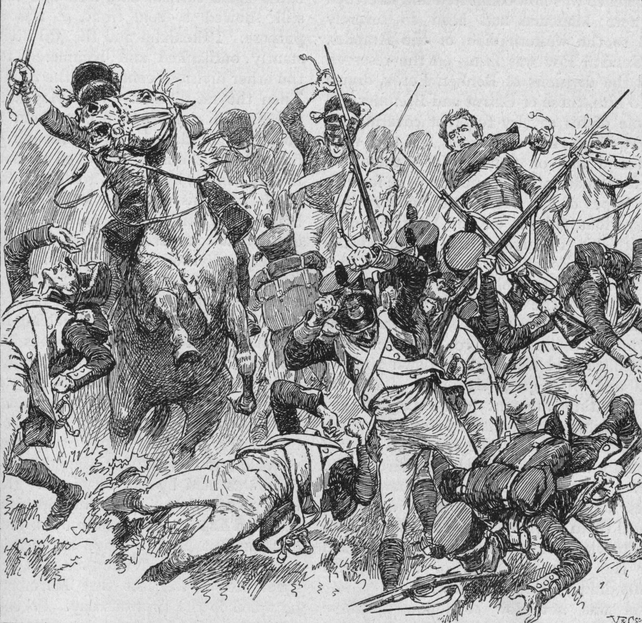 Os Dragões avançam, golpeando com suas longas e brilhantes espadas, 1902 de Unbekannt