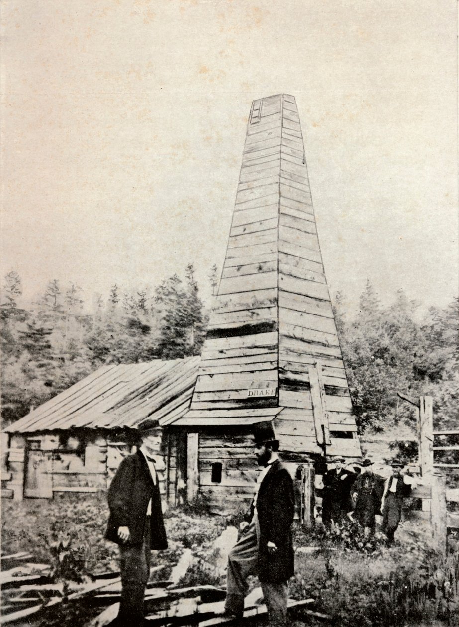 O Drake Well, Pensilvânia, América, 1859 de Unbekannt