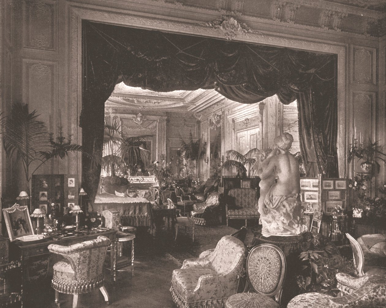 A sala de estar na casa de Sandringham, Norfolk, 1894. de Unbekannt