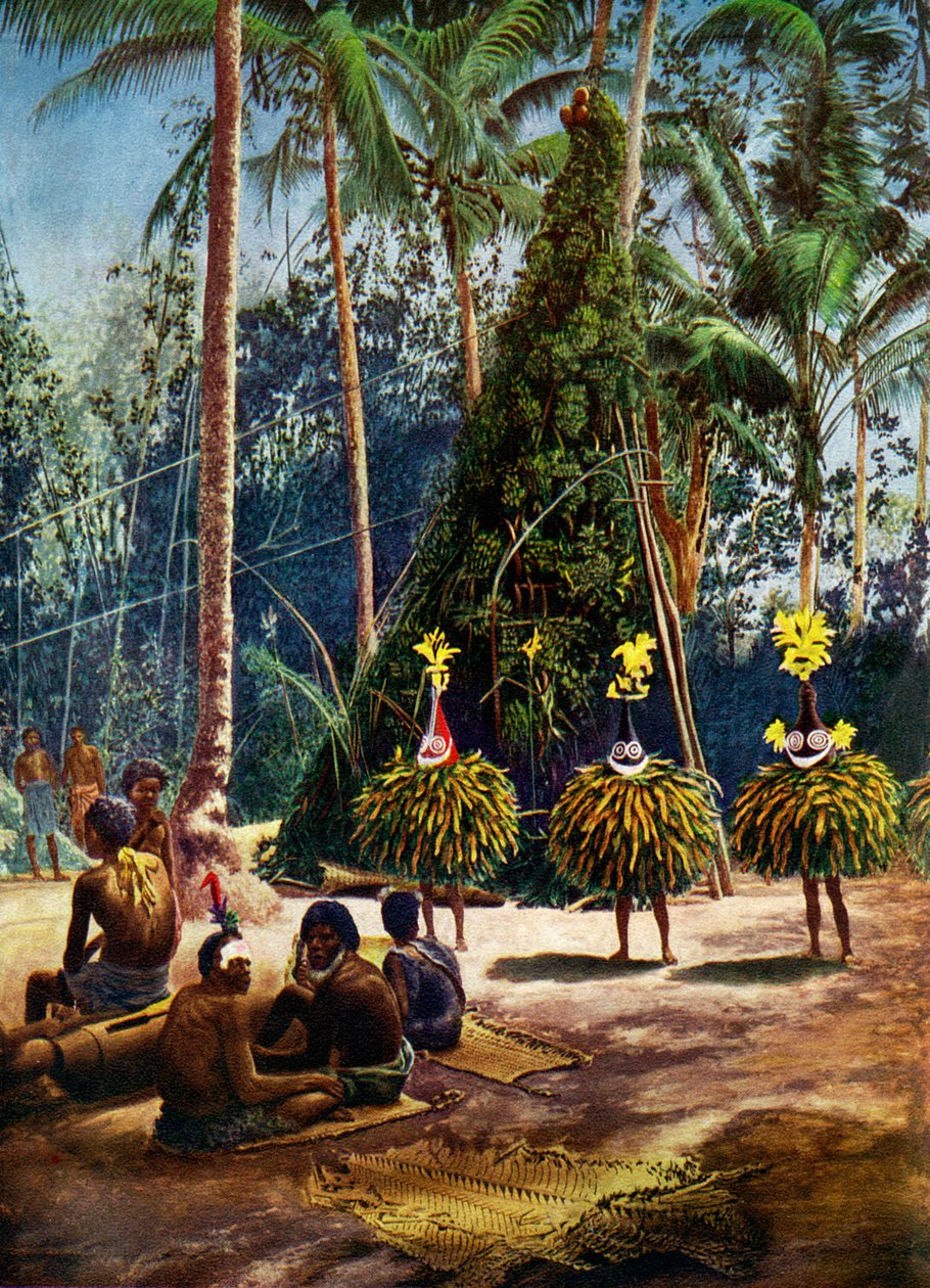 A sociedade Duk Duk, Arquipélago de Bismarck, Papua Nova Guiné, 1920 de Unbekannt