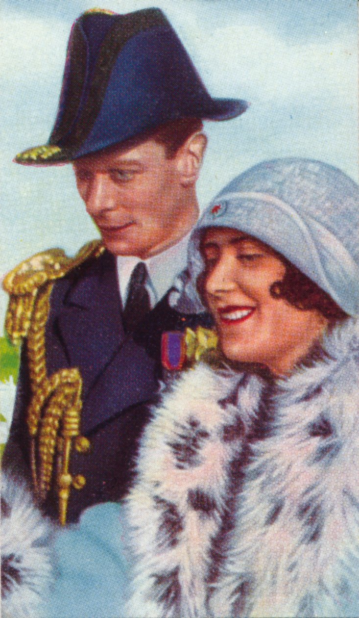 O duque e a duquesa de York mais tarde o rei George VI e a rainha Elizabeth em sua turnê pela Áustria em 1927 de Unbekannt
