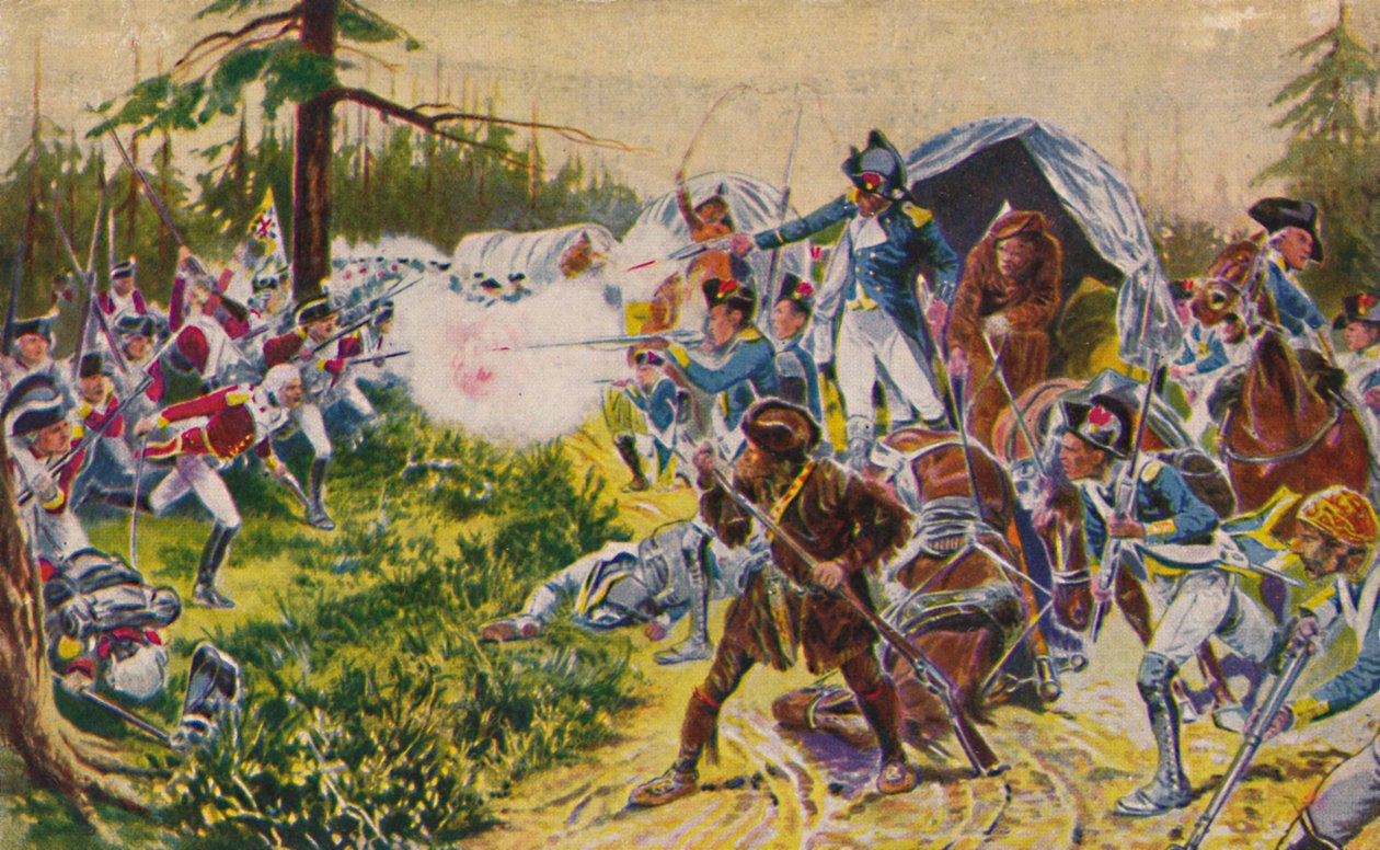A infantaria leve do duque de Cornwalls ... em Brandywine, 1777, 1939 de Unbekannt