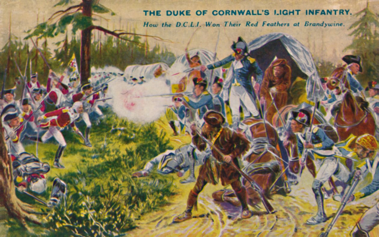 A infantaria leve do duque de Cornwalls ... em Brandywine, 1777, 1939 de Unbekannt