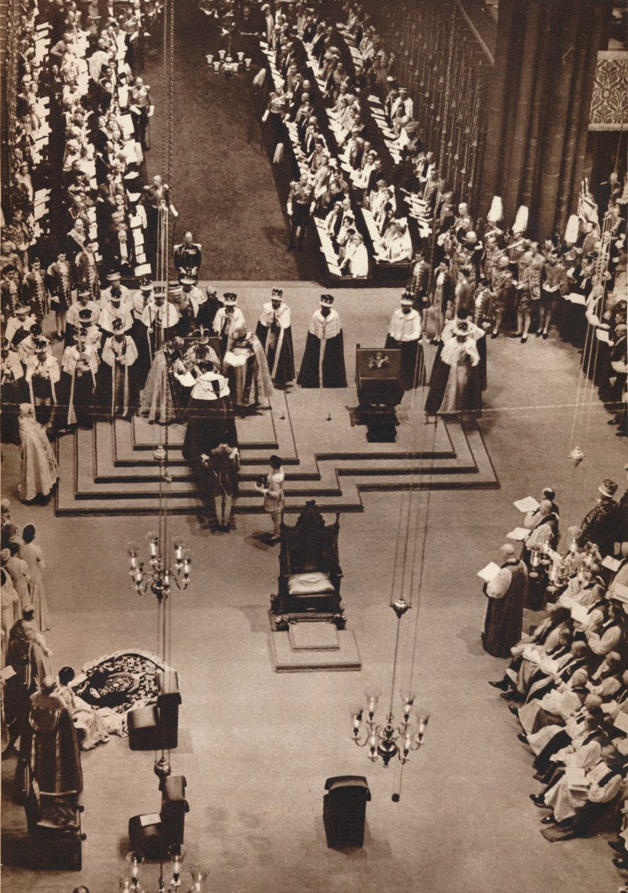 O duque de Kent presta homenagem ao recém-coroado rei George VI, 1937 de Unbekannt