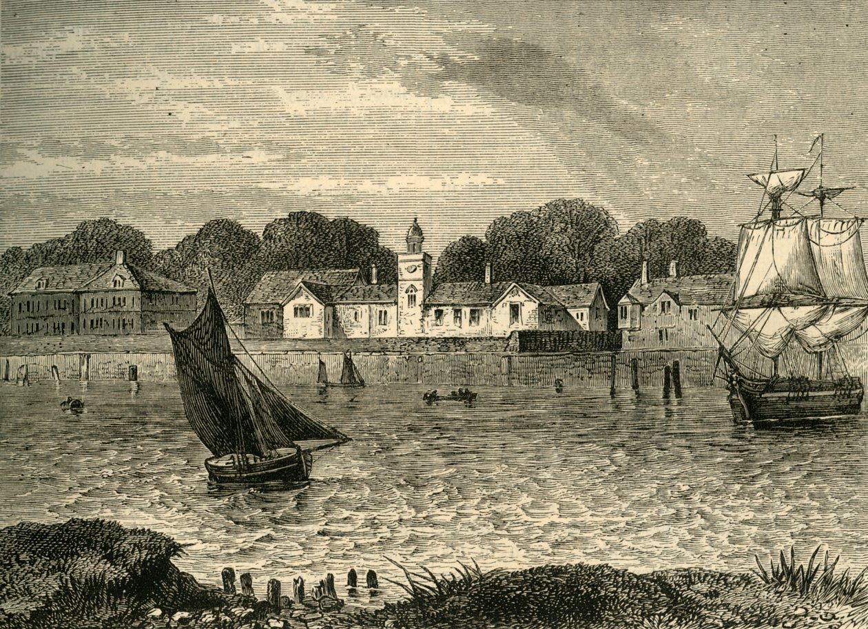O Duque de Norfolks Almshouses, em 1796, c1878. de Unbekannt