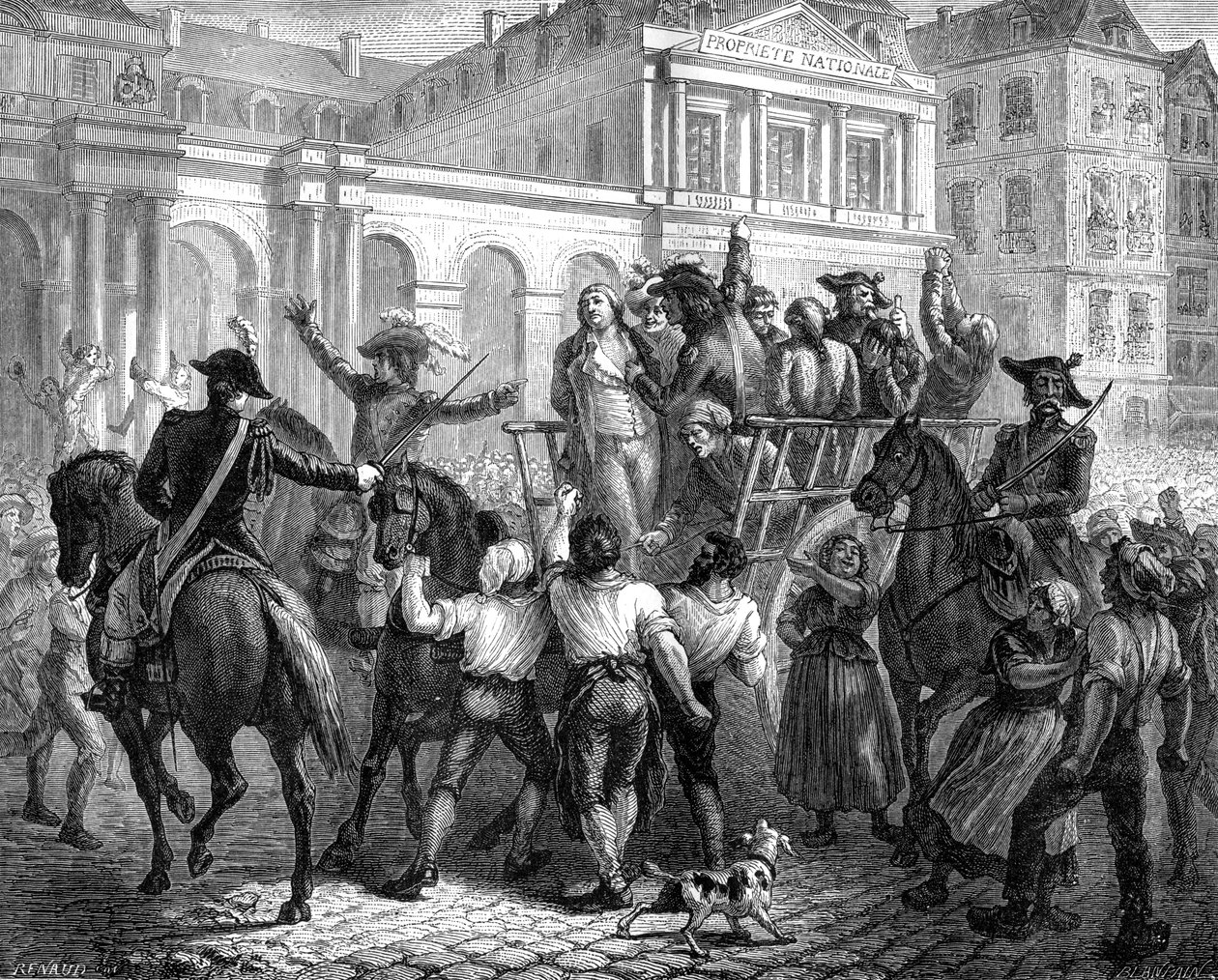 O Duque de Orleans a caminho da guilhotina, Paris, 6 de novembro de 1793 1882-1884 de Unbekannt