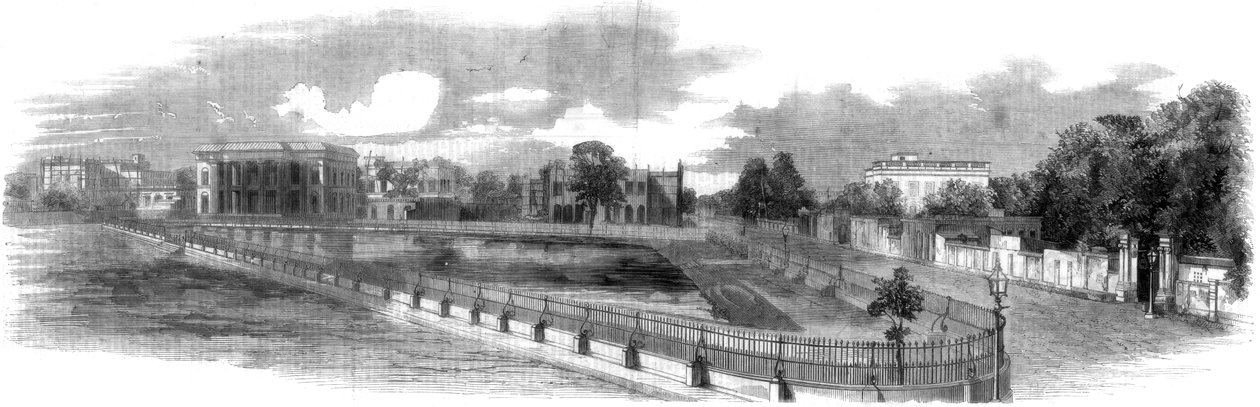 The Dunkin Bustee, Chowringhee, Calcutá, Índia, 1860 de Unbekannt