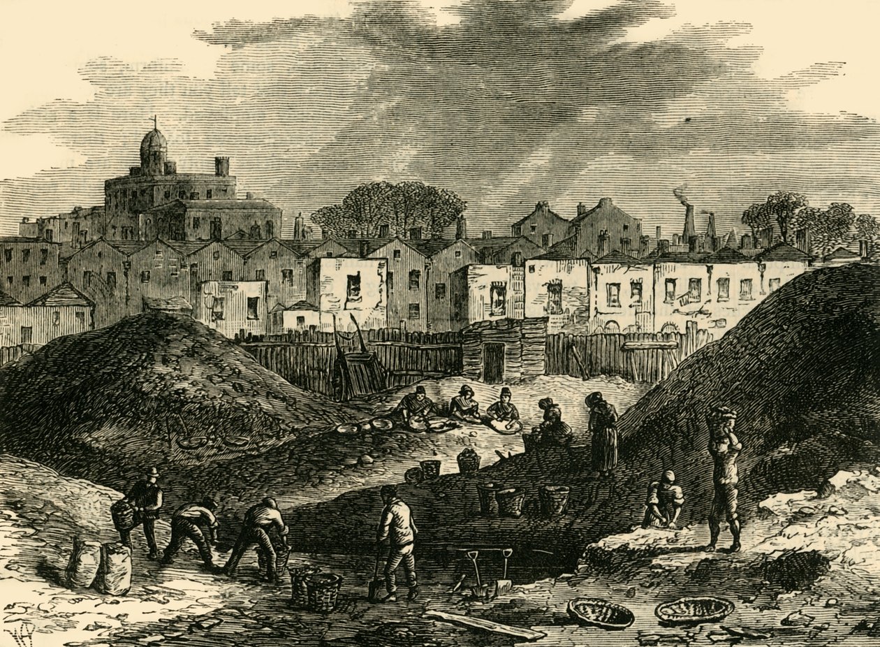 The Dust-Heaps, Somers Town, em 1836, c1876. de Unbekannt