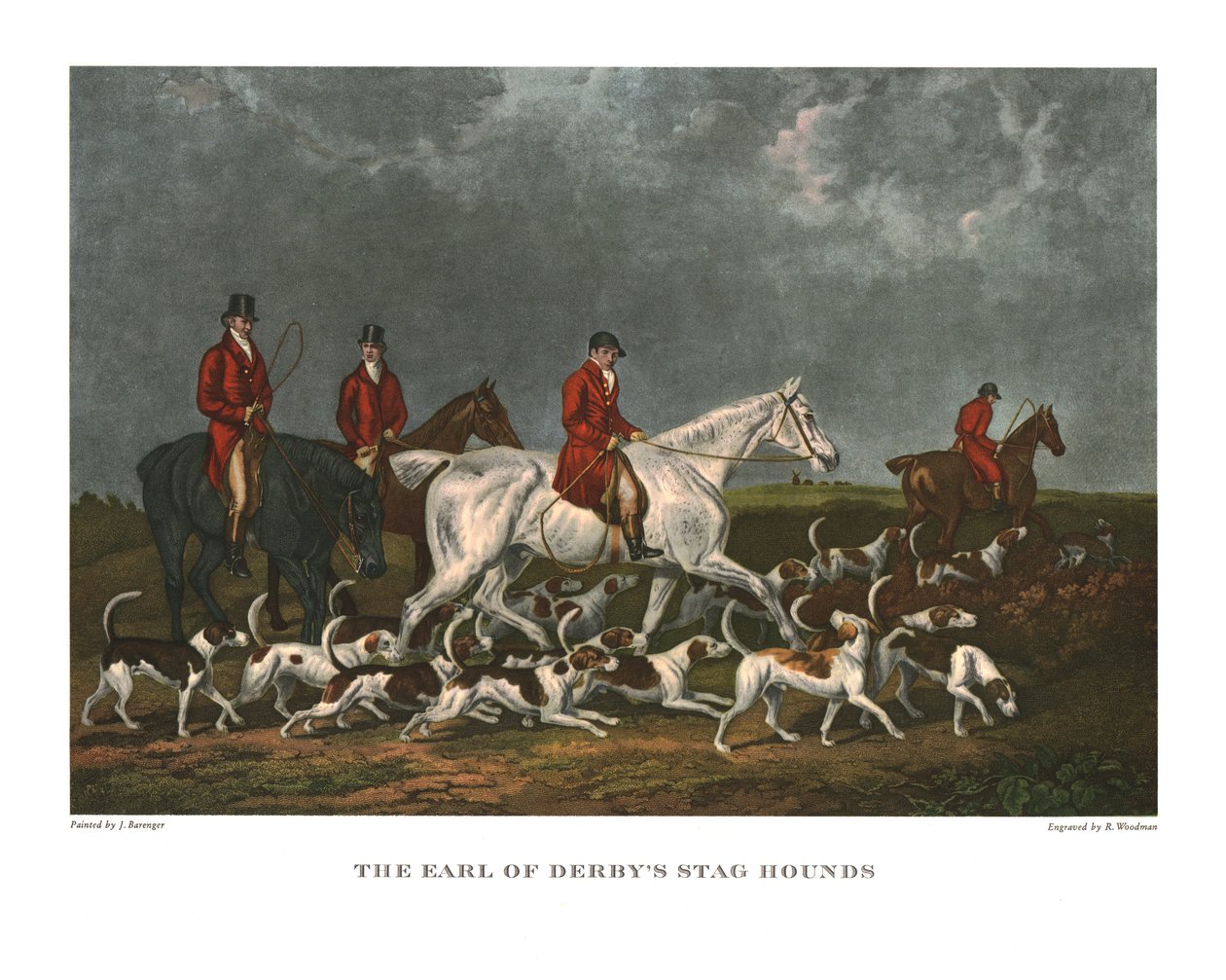 O conde de Derbys Stag Hounds, início do século XIX, c1955. de Unbekannt