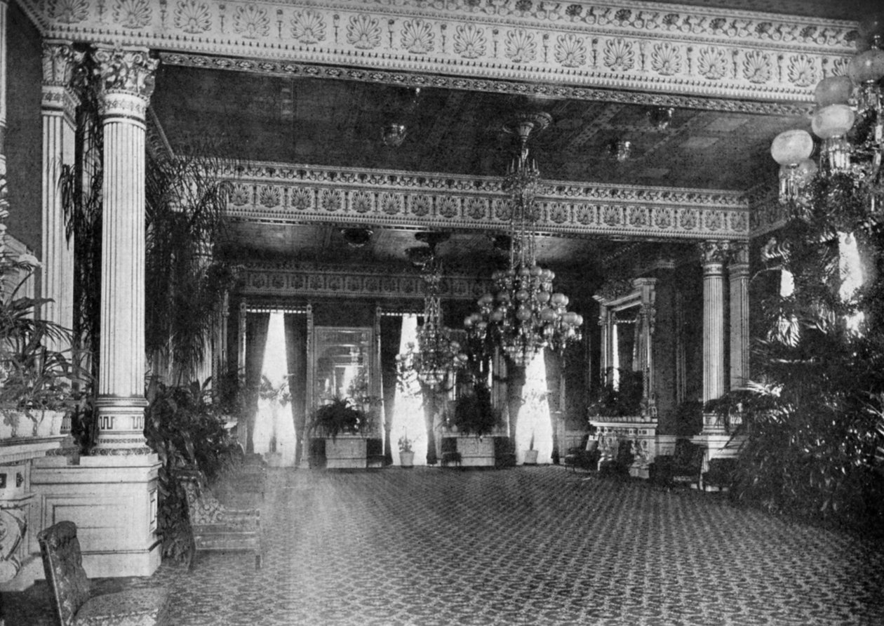A Sala Leste da Casa Branca, Washington DC, EUA, 1908 de Unbekannt