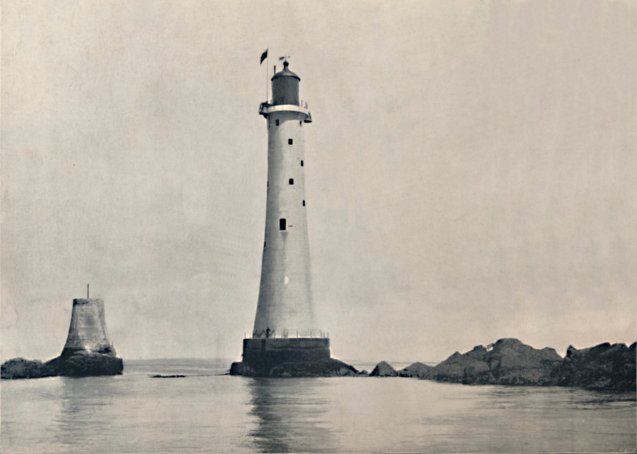 O Eddystone Lightstone - mostrando as rochas, 1895 de Unbekannt