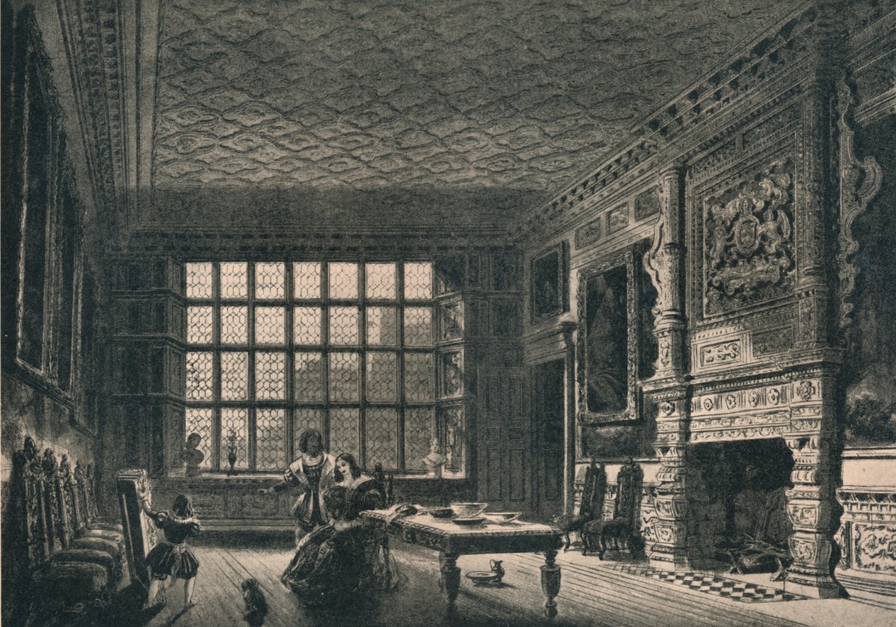 O quarto elisabetano, Abadia de Coombe, Warwickshire, 1915 de Unbekannt