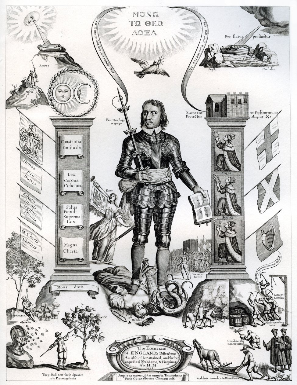 O emblema das distrações inglesas, 1658, 1899 de Unbekannt