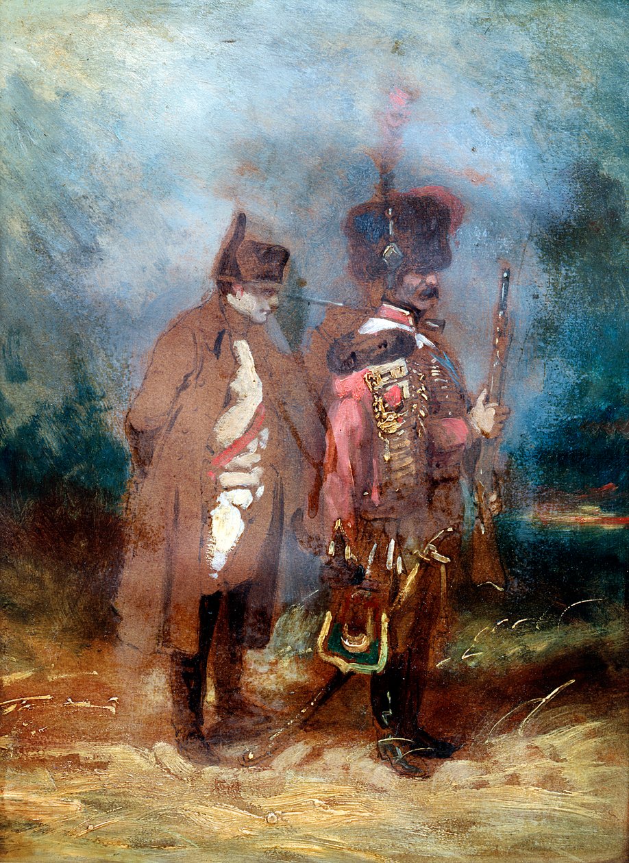 O Imperador Napoleão I durante a Campanha Francesa, 1814 de Unbekannt