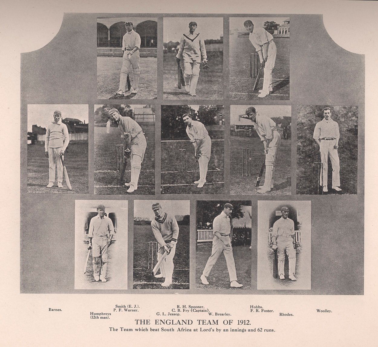 A equipe de críquete da Inglaterra de 1912 de Unbekannt