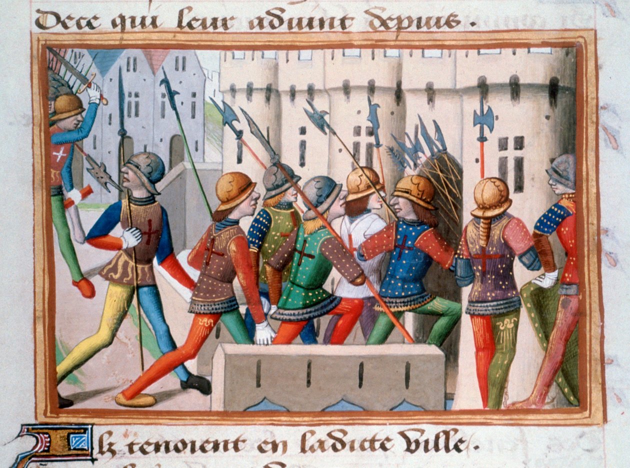 Os ingleses sendo expulsos de Paris, abril de 1436, 1484 de Unbekannt