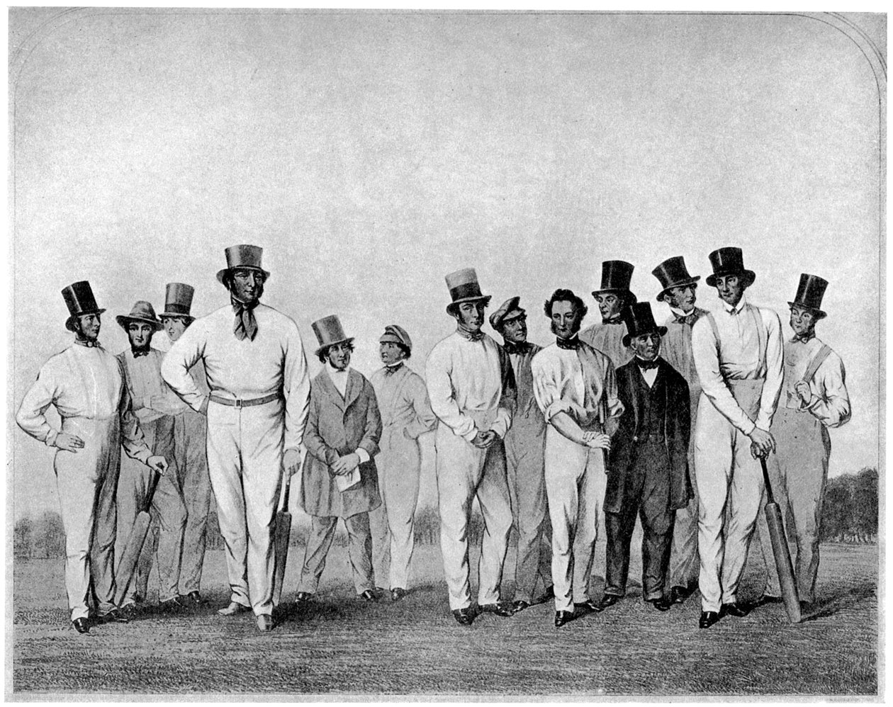 O críquete inglês onze de 1846 1912 de Unbekannt
