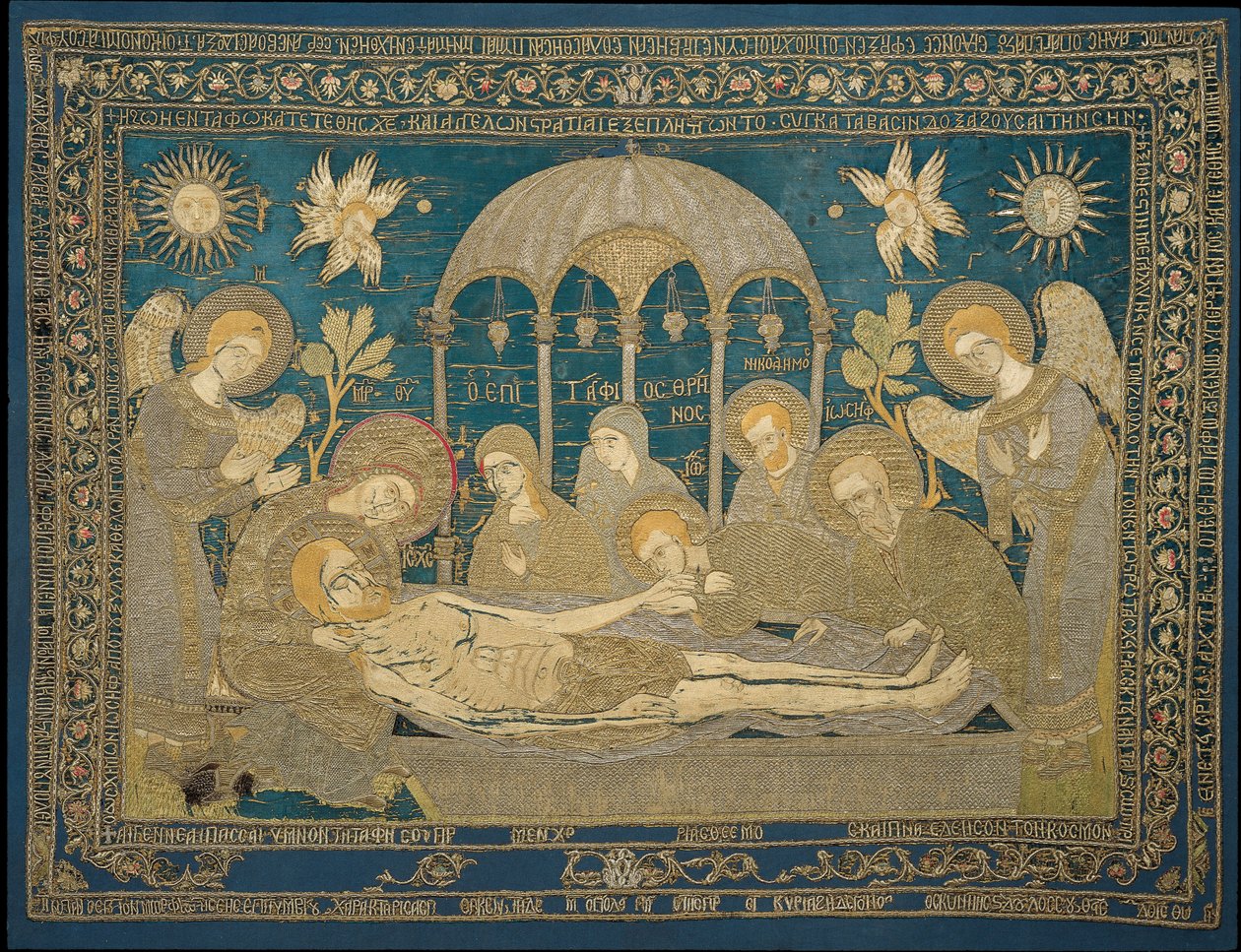 Bordado do altar do sepultamento, 1682 de Unbekannt