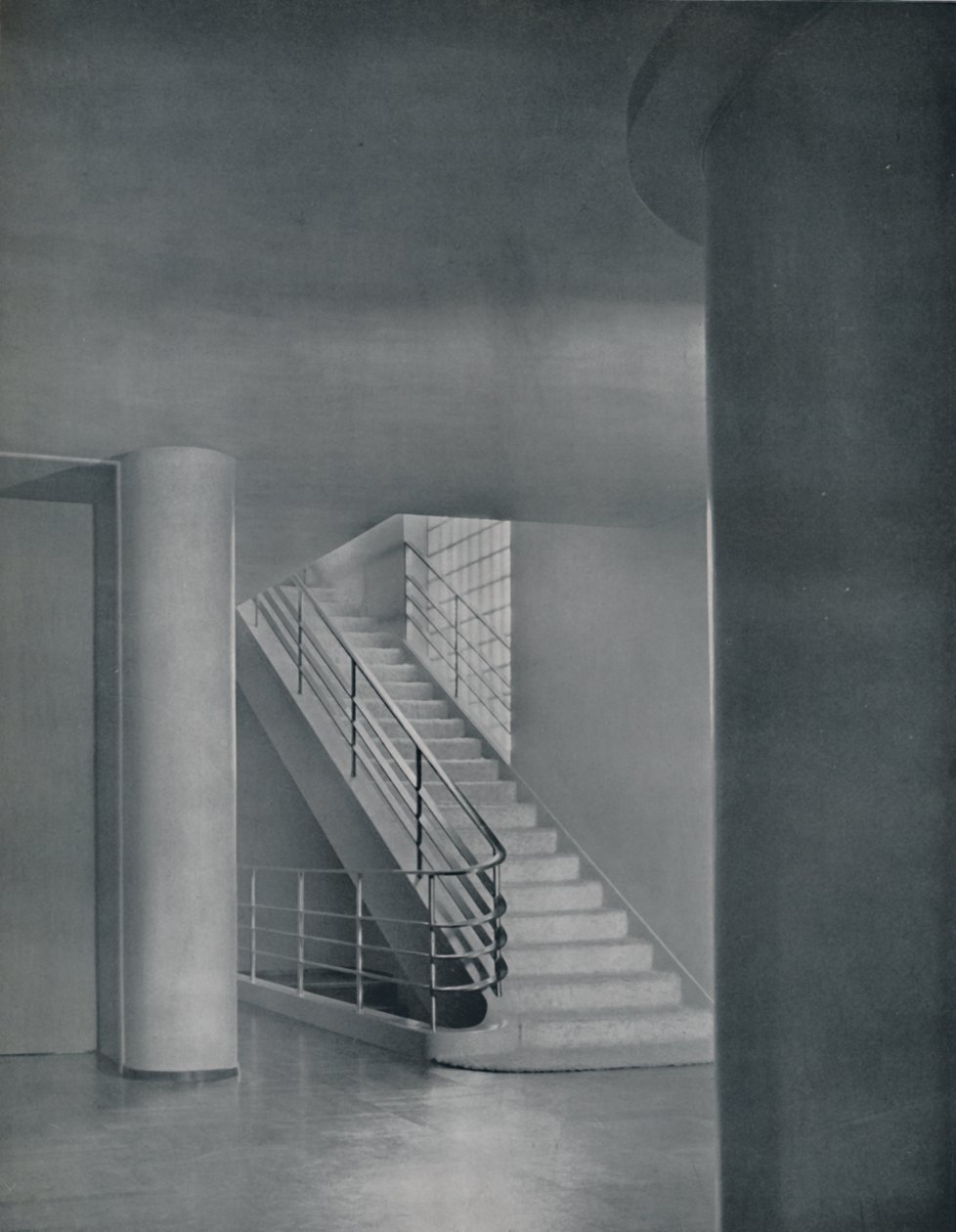 Hall de entrada e escadaria, 1942 de Unbekannt