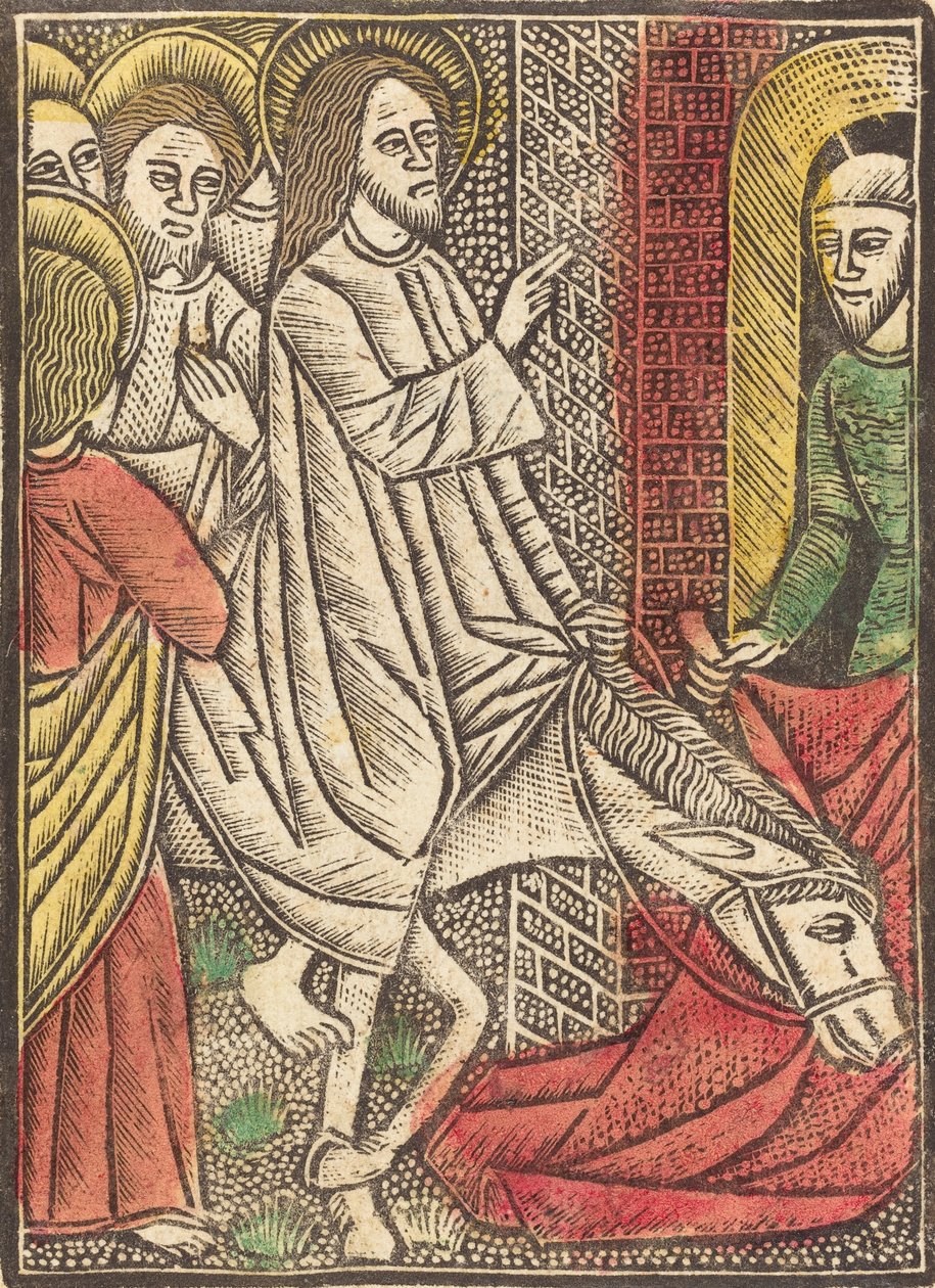 A entrada em Jerusalém, c. 1480. de Unbekannt