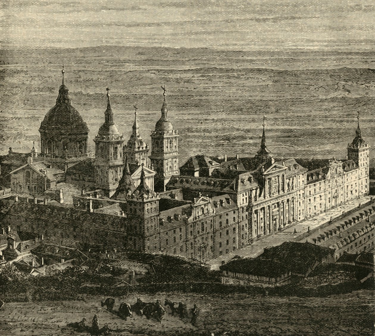O Escurial, perto de Madri, 1890. de Unbekannt