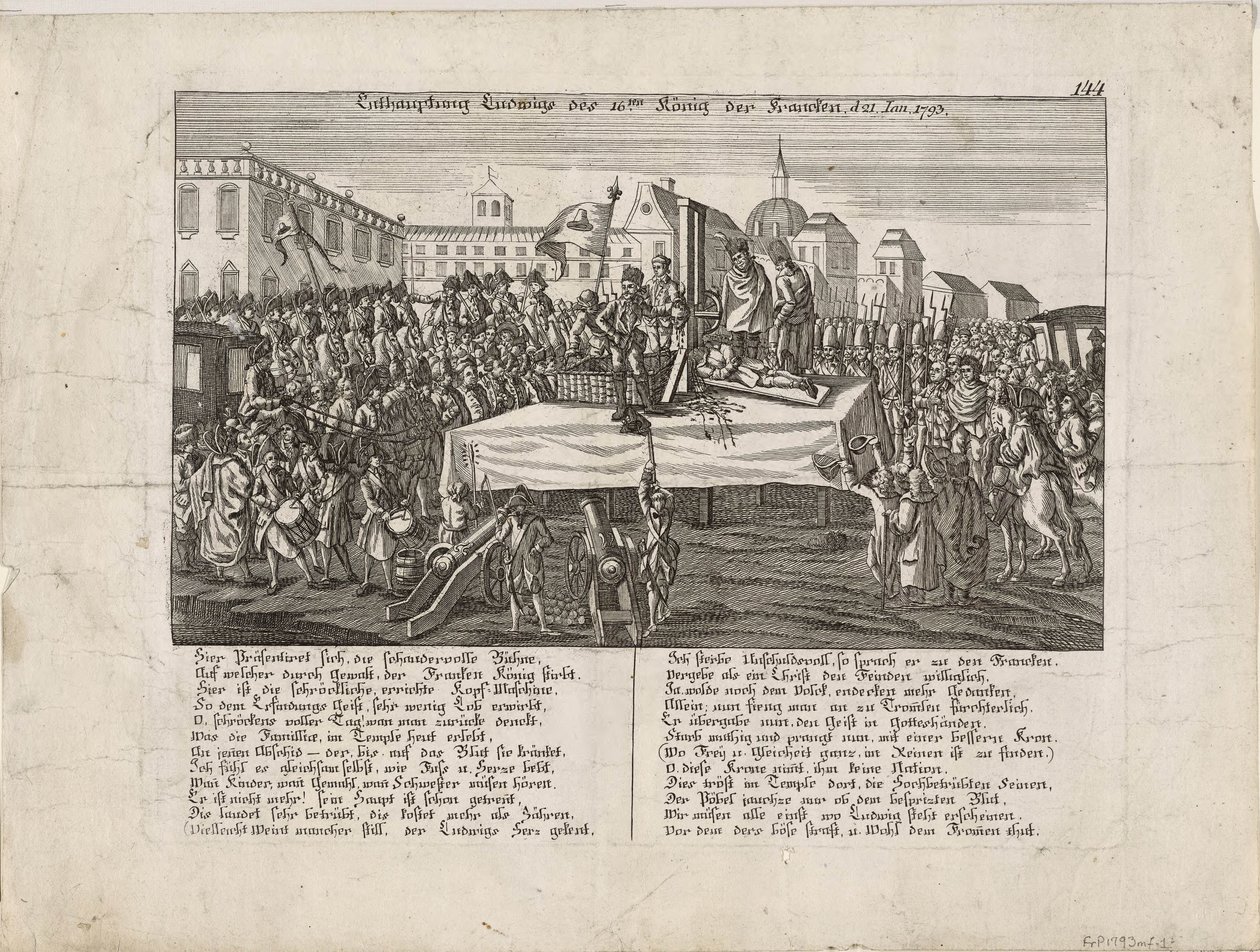 A execução de Luís XVI em 21 de janeiro de 1793, 1793 de Unbekannt