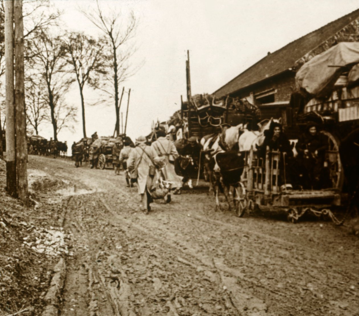 O êxodo, c1914-c1918 de Unbekannt