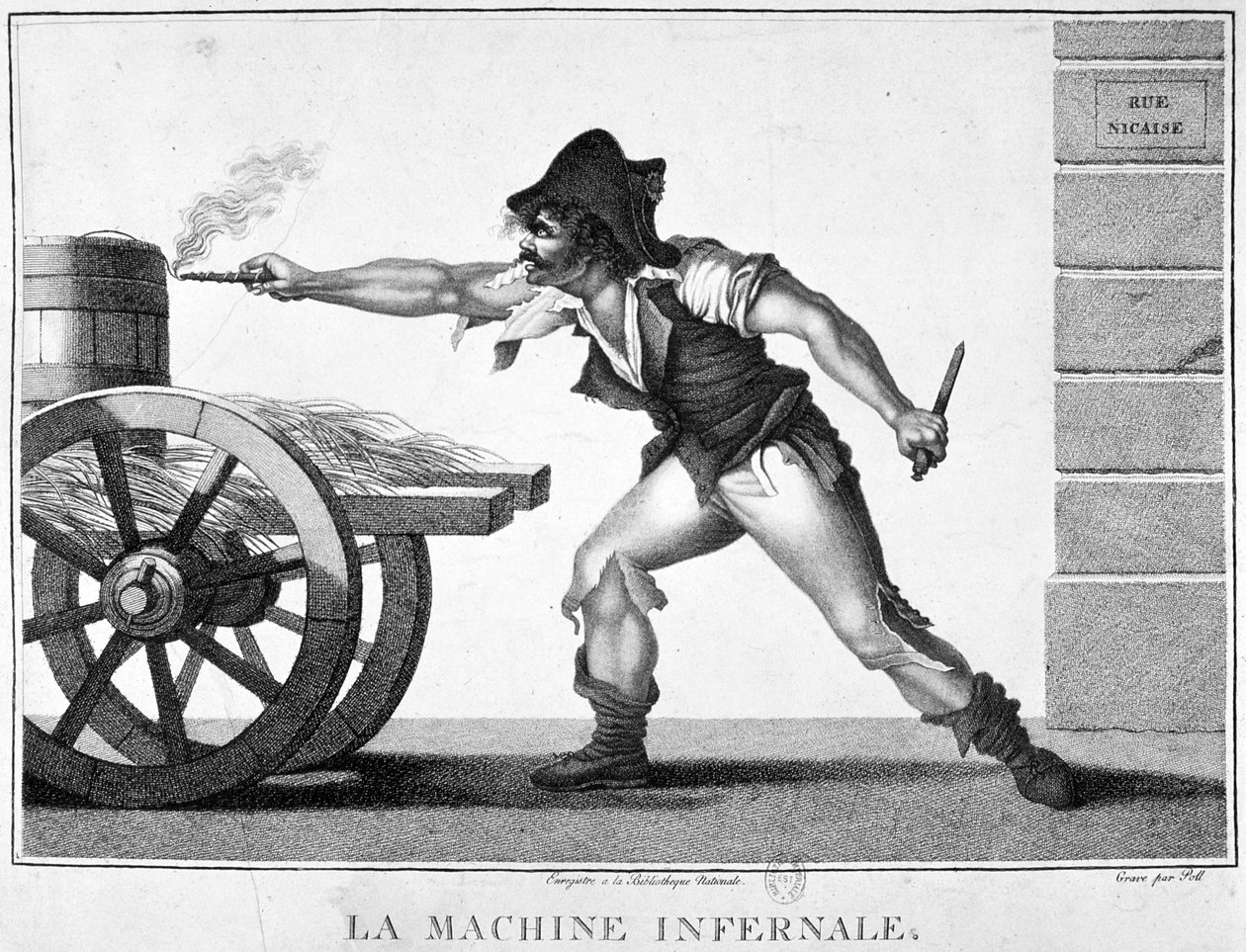 O dispositivo explosivo, 24 de dezembro de 1800, século XIX de Unbekannt