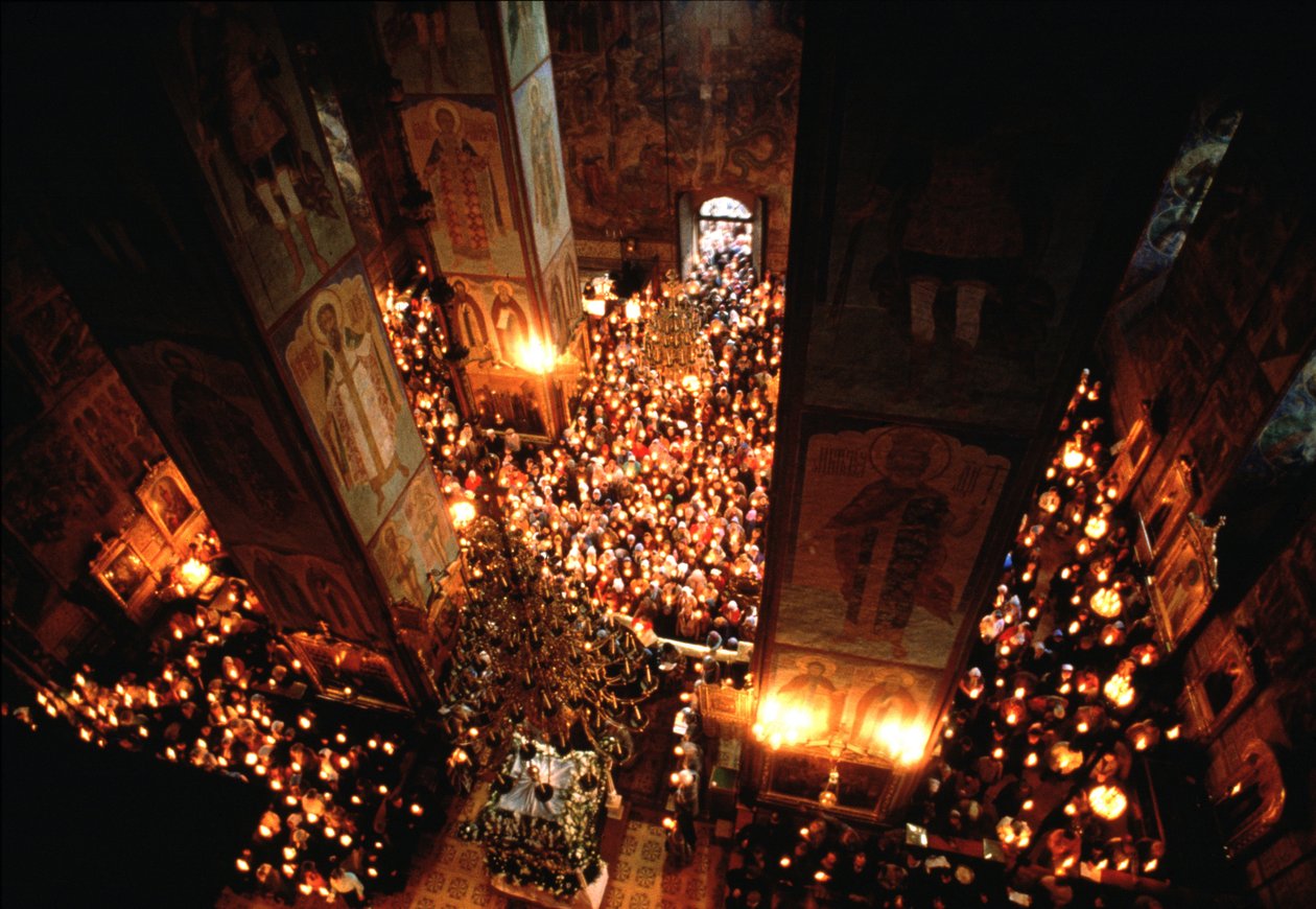 Festa da Dormição da Mãe de Deus no Claustro da Trindade Sergius em Sergiyev Posad de Unbekannt