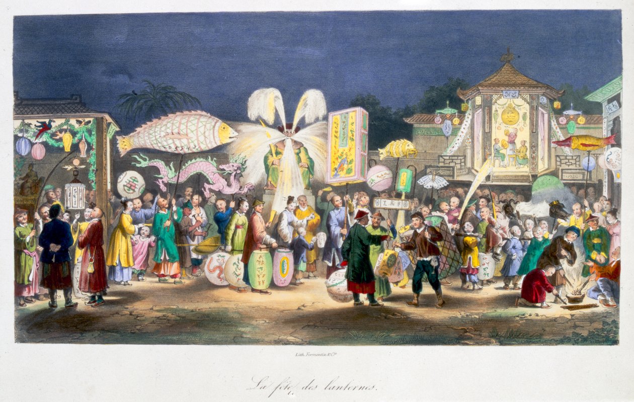 O Festival das Lanternas, China, 1824-1827 de Unbekannt